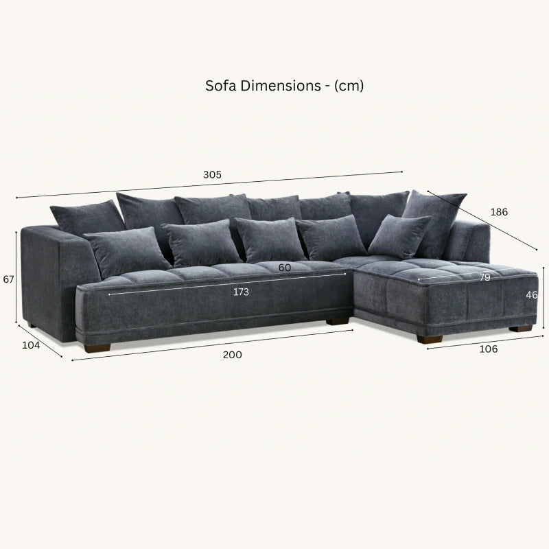 corner sofa dimensions
