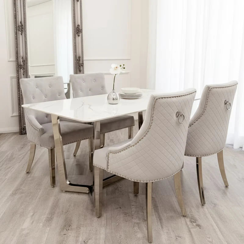 Chrome Dining Table in uk home