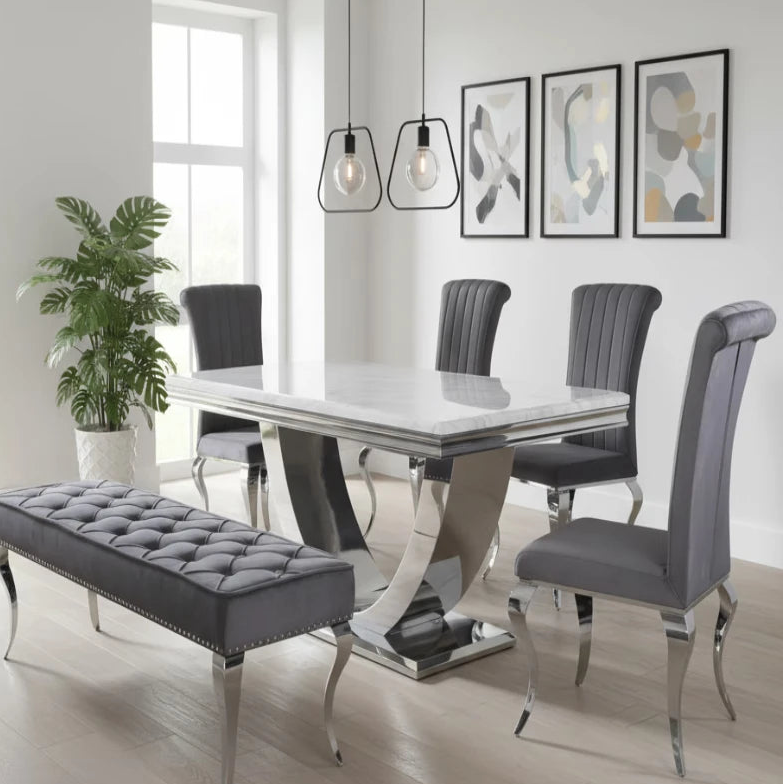 Dining Table with Steel legs in a uk home