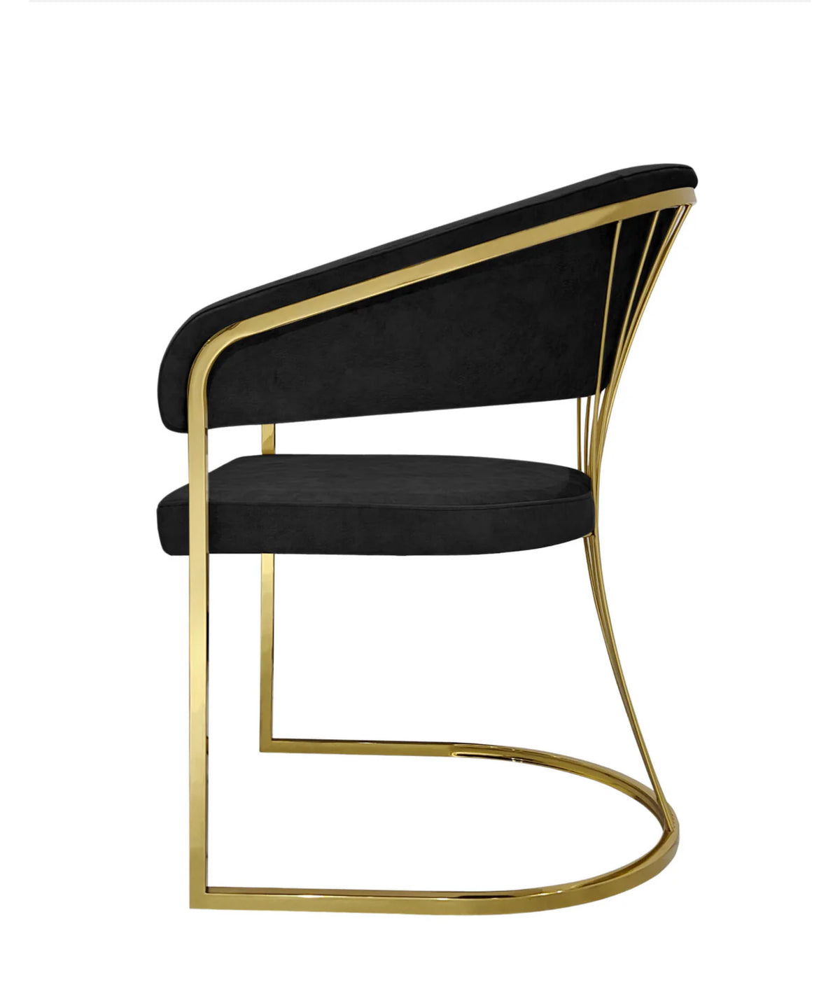Porado Black Dining Chair side view