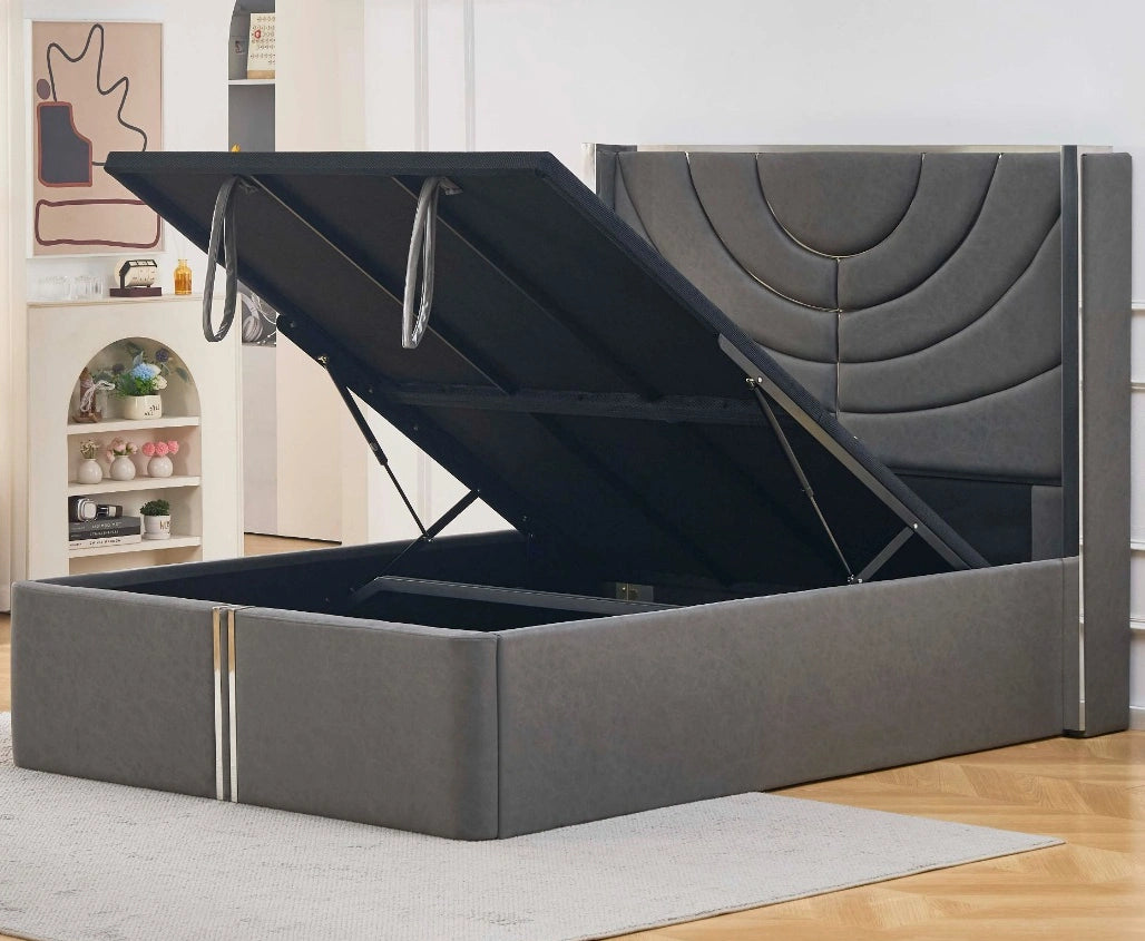 art deco style bed opened