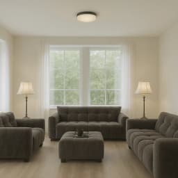 Sofa Set in chocolate velvet