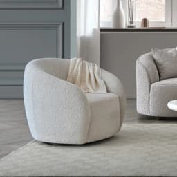 boucle accent chair neutral