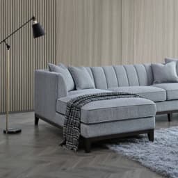 corner sofa in dolphin boucle