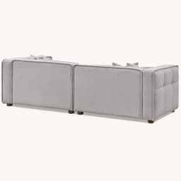 neutral colour sofa rear view