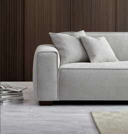 pebble sofa with a footstool