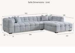 right-hand sofa dimensions