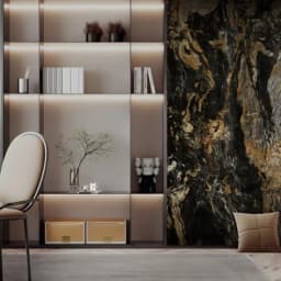 decorative wall boards in a living room