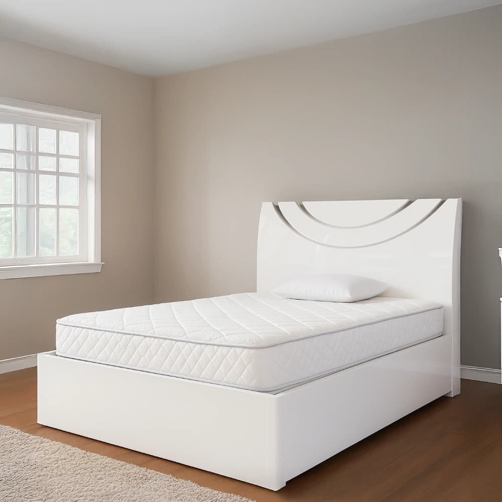 White Ottoman Bed - Double