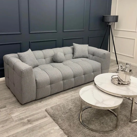 3 seater bubble sofa in grey