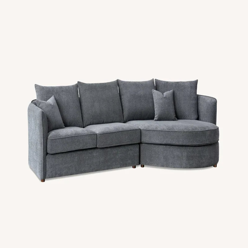 chaise sofa in charcoal grey