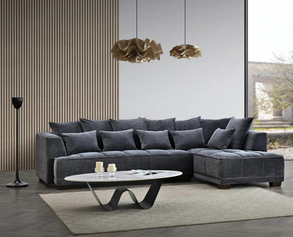 corner sofa - velvet