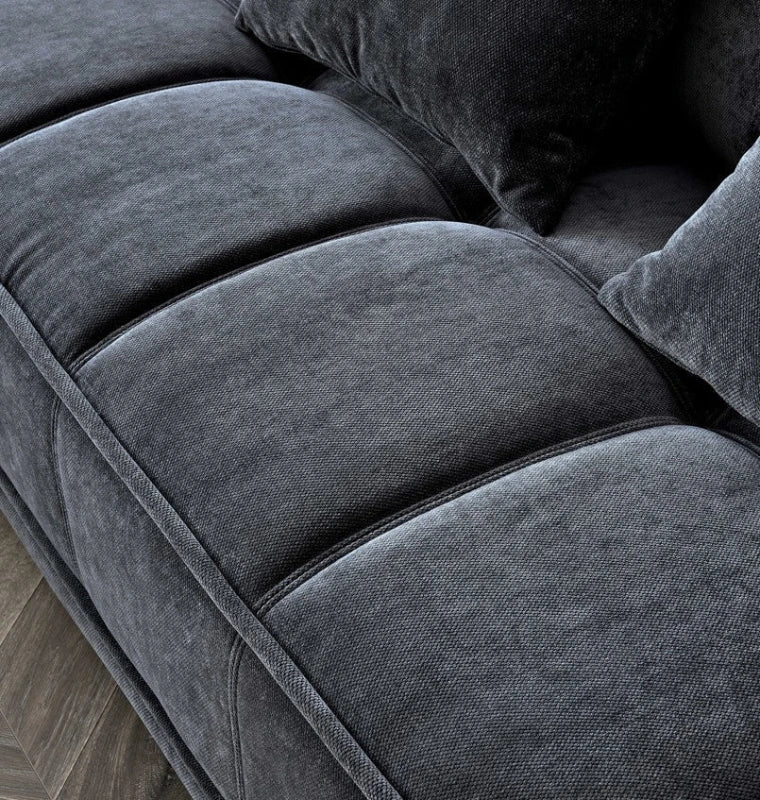sofa in velvet steel