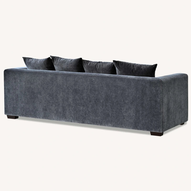 velvet sofa rear view