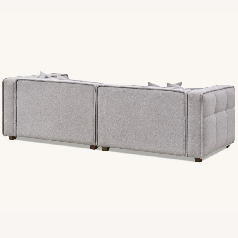 neutral colour sofa rear view