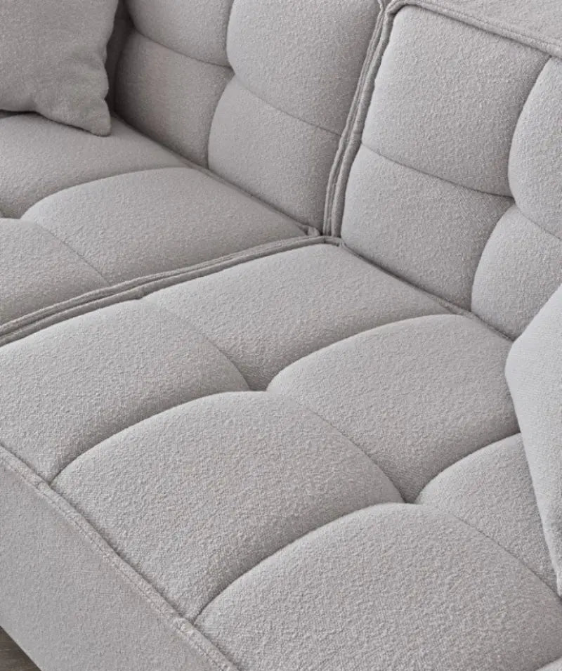 neutral colour sofa boucle fabric