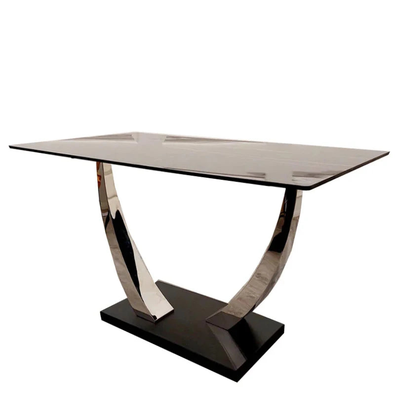 stone top dining in a white background