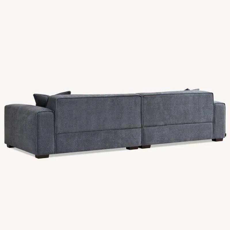 grey sofa set back view