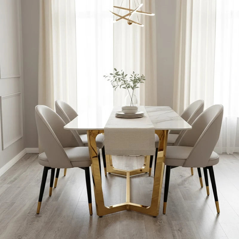 Gold Dining Table in a British Luxury home