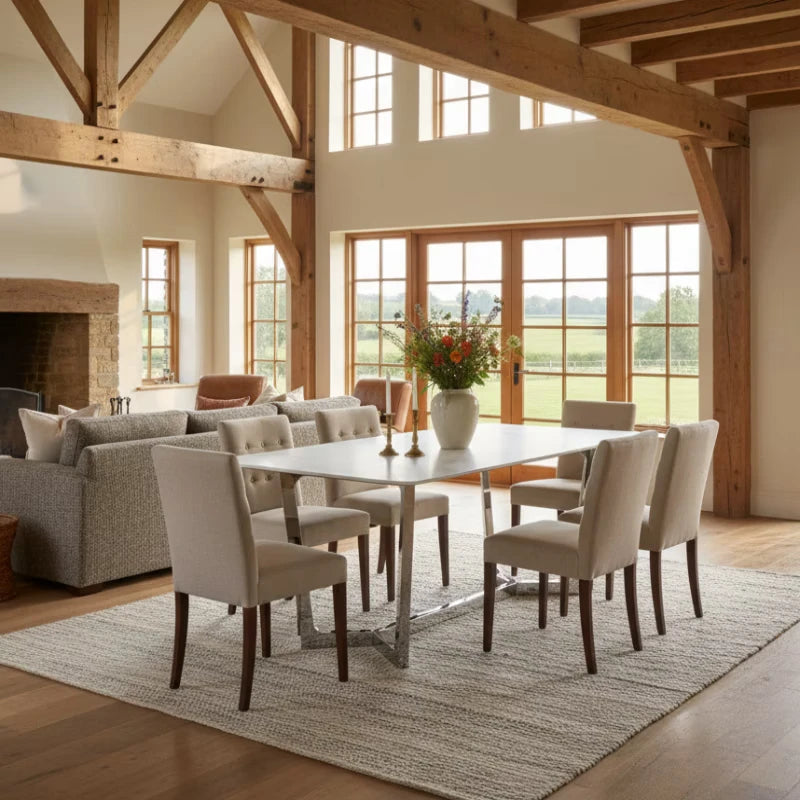 Chrome Dining Table in ranch