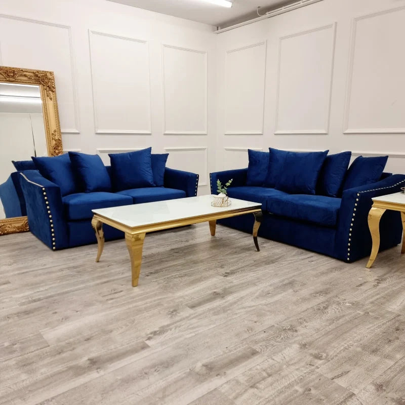 3 and 2 seater sofa set in steel