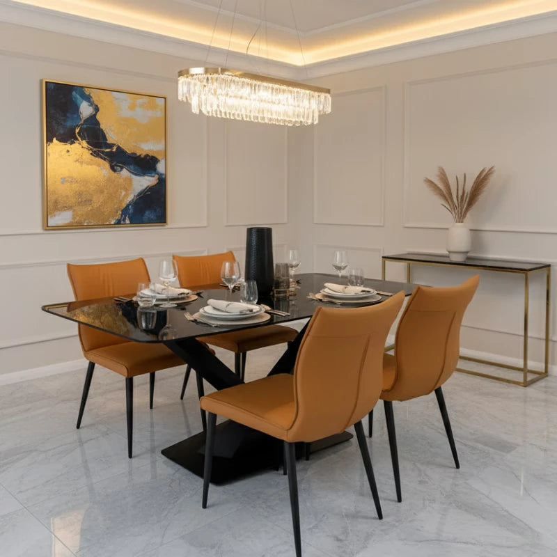 Sintered Stone Dining Table in luxury apartment