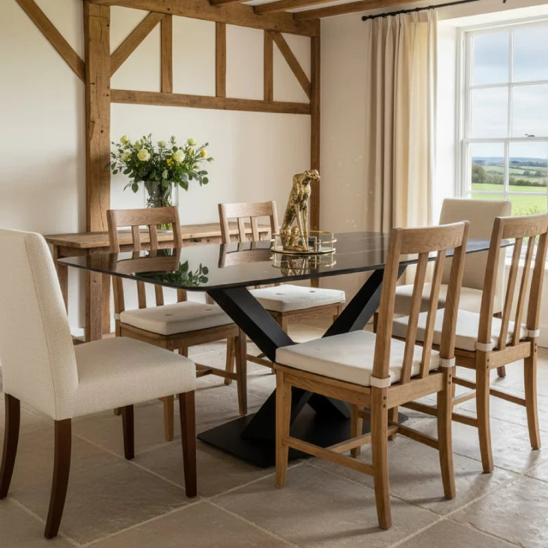 Sintered Stone Dining Table in ranch home