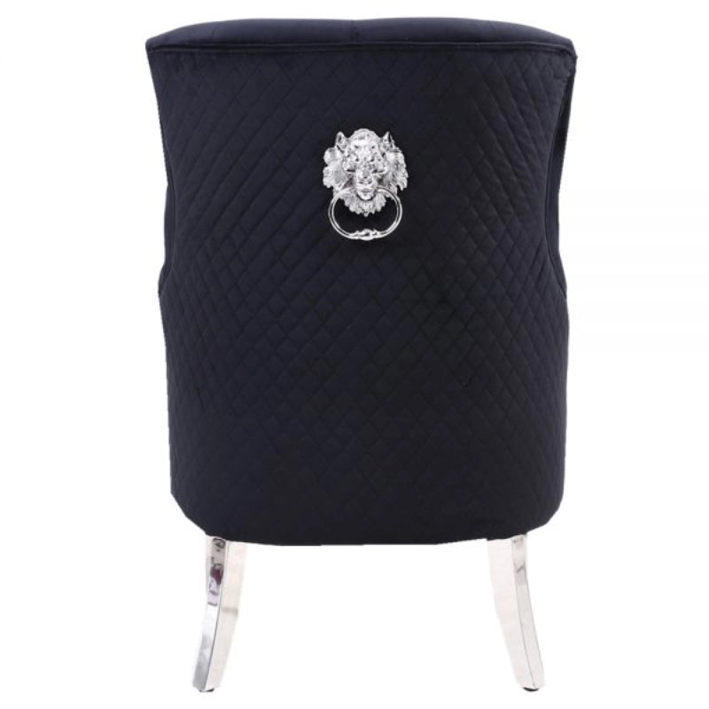 a black bedroom chair