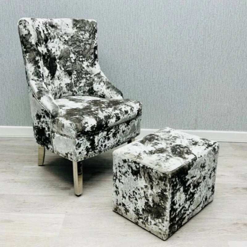 crushed velvet chair