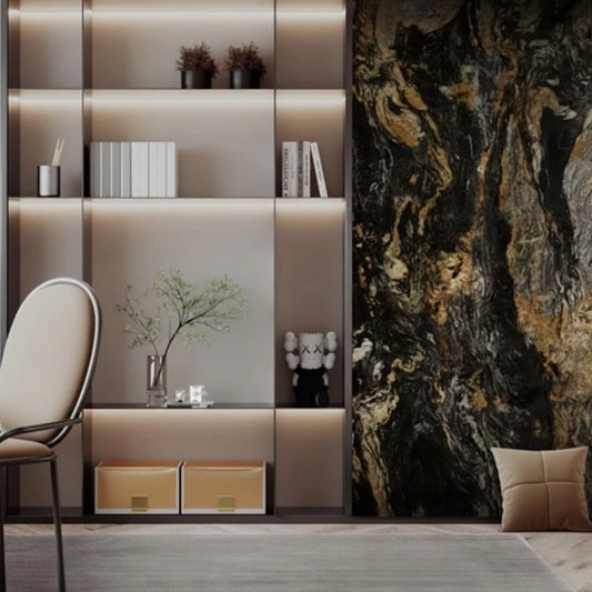 decorative wall boards in a living room