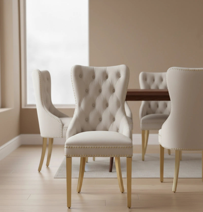 Gold Chair Dining Chair Lion Knocker foursets