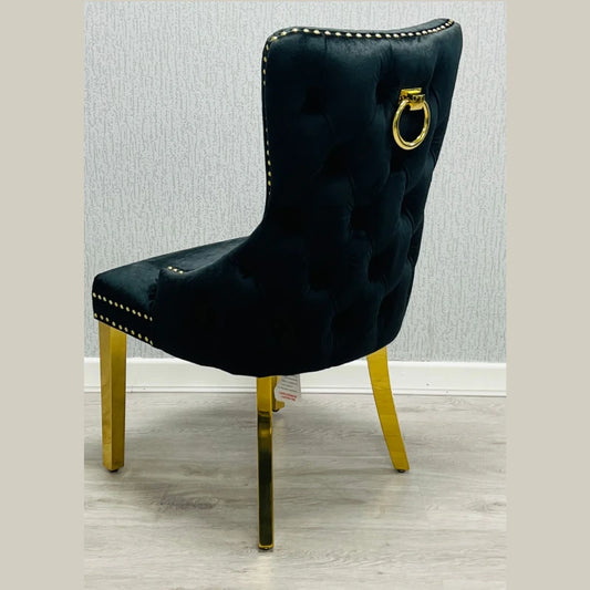 a black dining chair