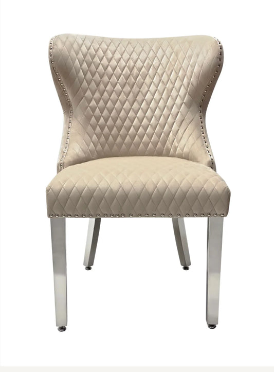 Velvet Lion Knocker Chairs front view