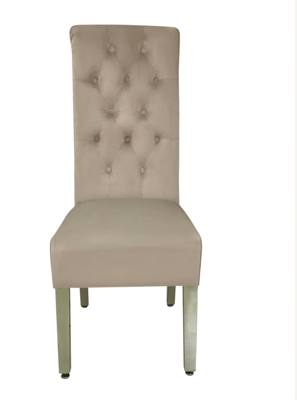 Pair of 2 Sofia Mink Lion Knocker Chairs 2