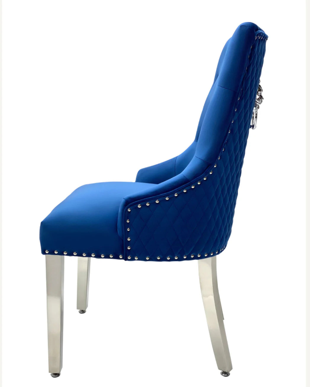 Pair Of 2 Majestic Blue Lion Knocker Chair 4
