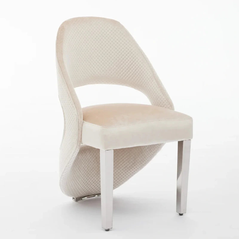 cream plush velvet dining chairs (1)