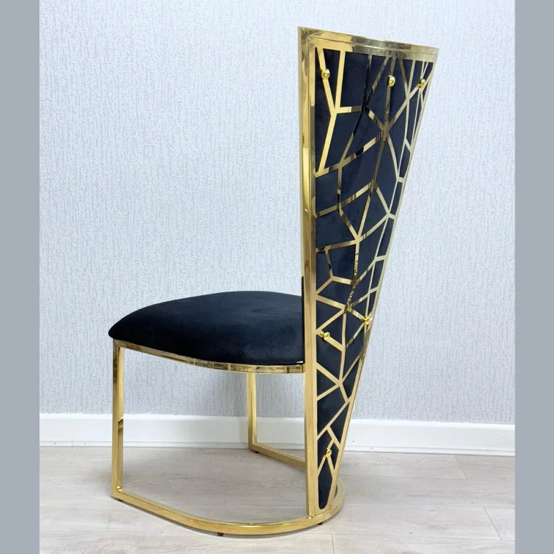 black and gold velvet dining chairs (1)