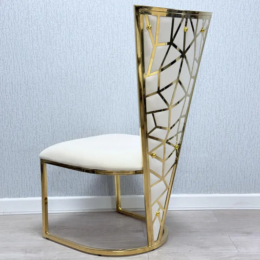 Cream and Gold Dining Chairs