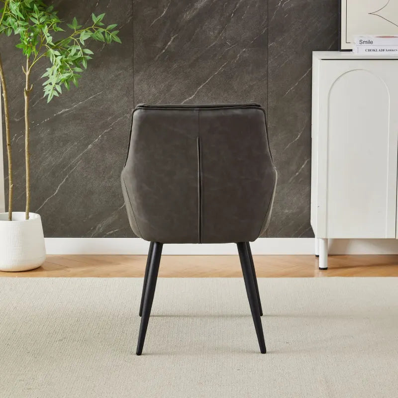 Palermo Dark Grey Leather Chair