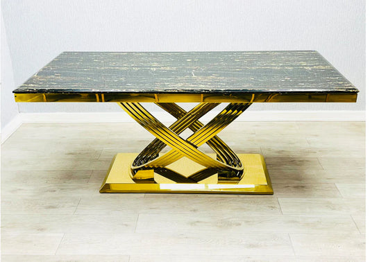 Black And Gold Marble Dining Table Only