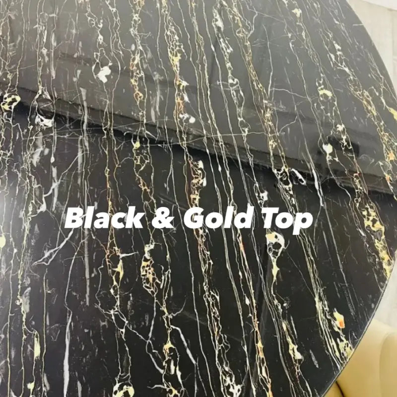 Louis dining table – black and gold marble top (2)