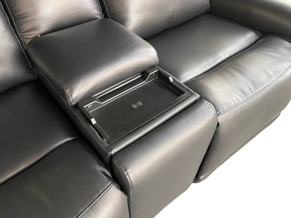 black reclining sofa