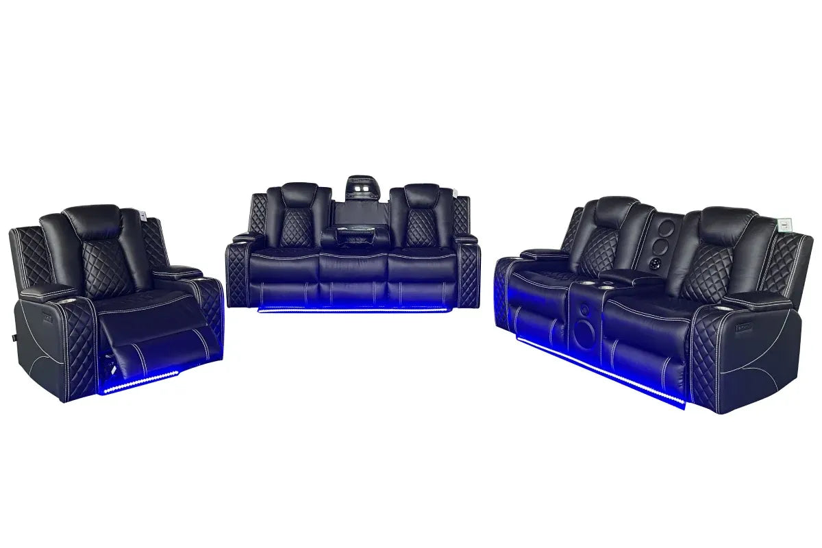 black recliner sofa – electric (1)