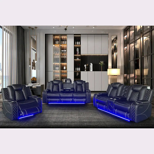 electric recliner sofa – black