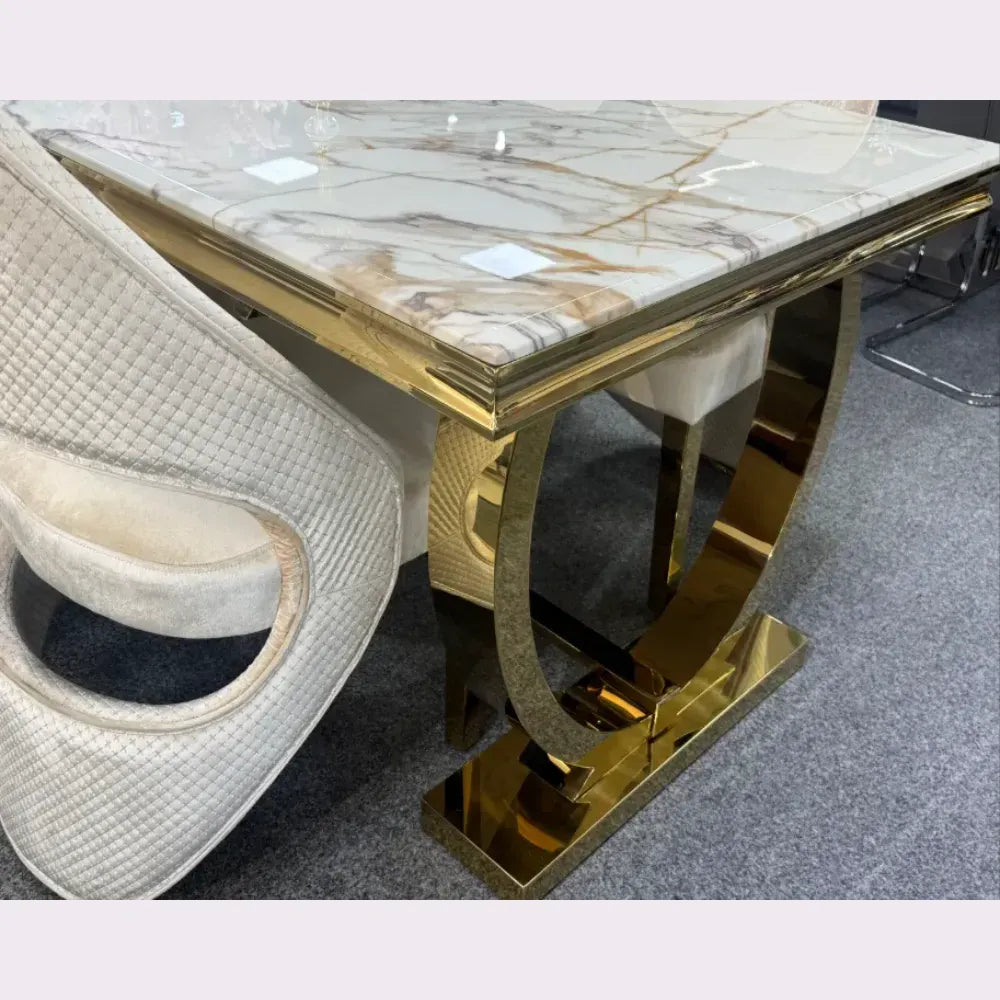 cream velvet dining set