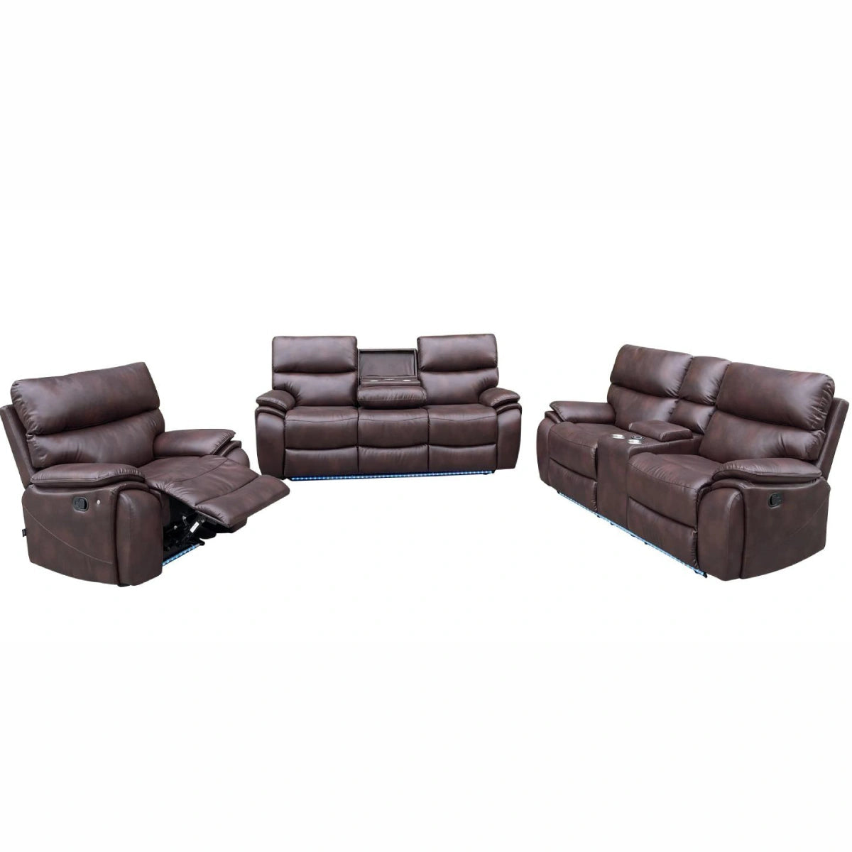 Leather Recliner Sofa Set (1)