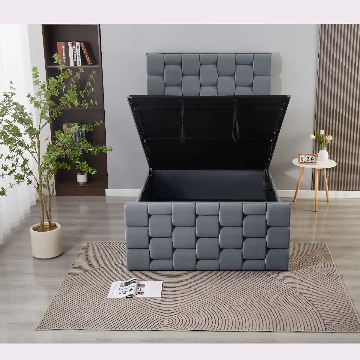 ottoman double storage bed