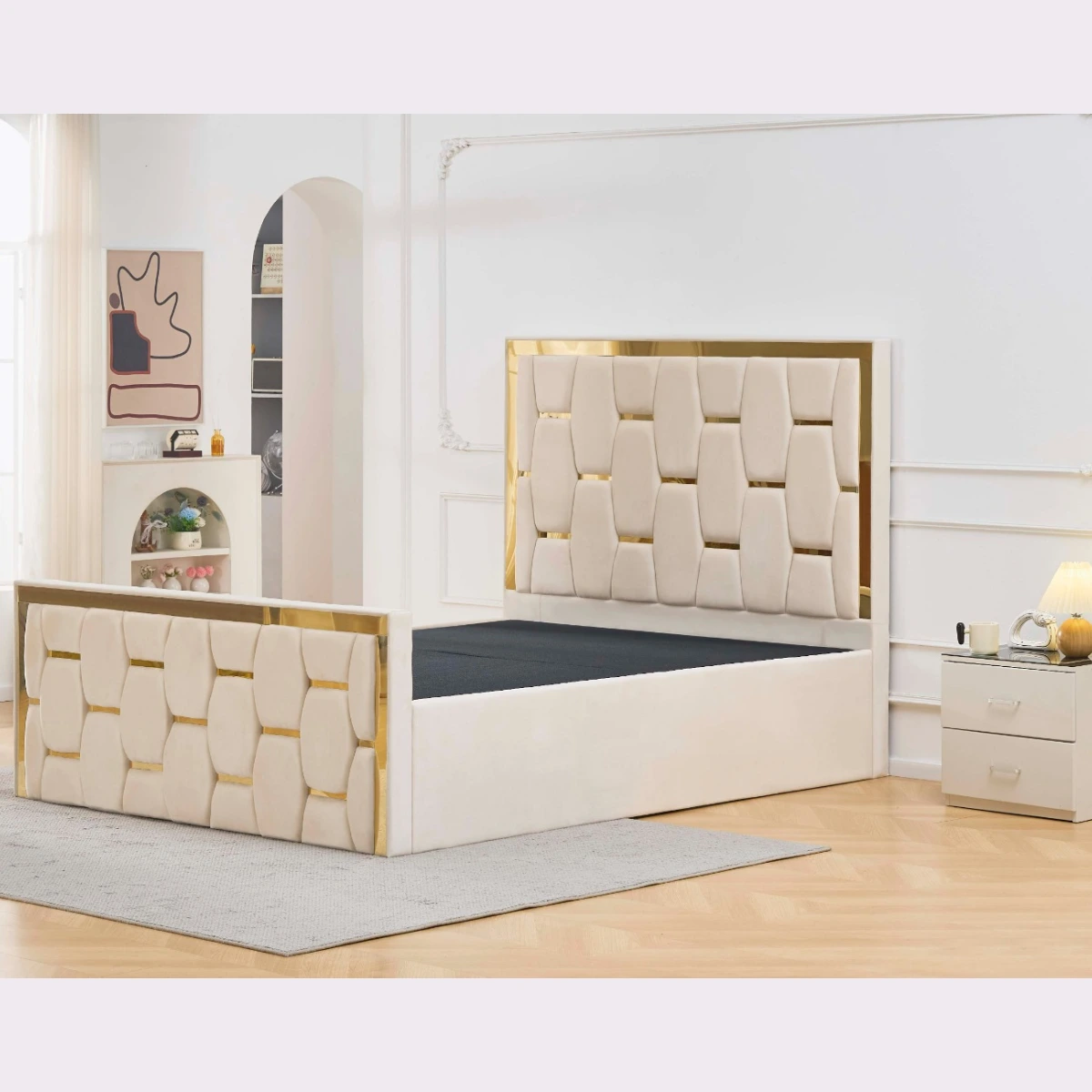 ottoman double bed
