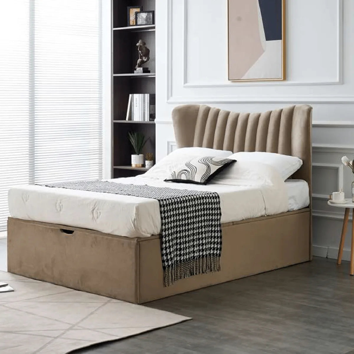 brown ottoman bed