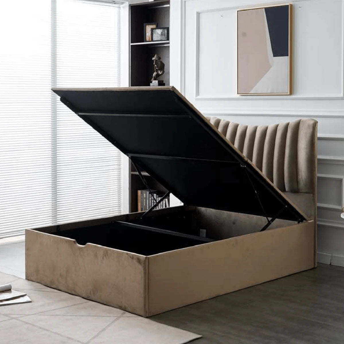 ottoman bed brown